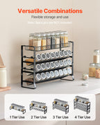 Black Metal Tiered Spice Rack Organizer - image 2