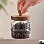 25 oz Glass Coffee Storage Jar with Wooden Lid - image 5