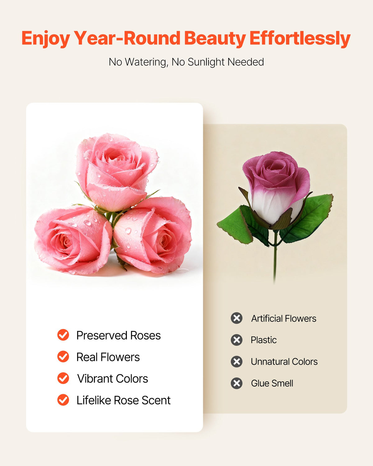 27 Preserved Pink Roses in a Heart Gift Box - image 4