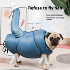 Blue pet drying bag for dogs, main view