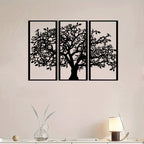 3-Piece Tree of Life Metal Wall Art, Black Iron Wall Decor - image 6