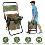 Folding Fishing Chair with Backrest and Cooler Bag - image 1