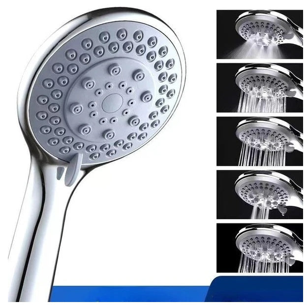 Chrome shower head detail