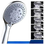 Chrome shower head detail