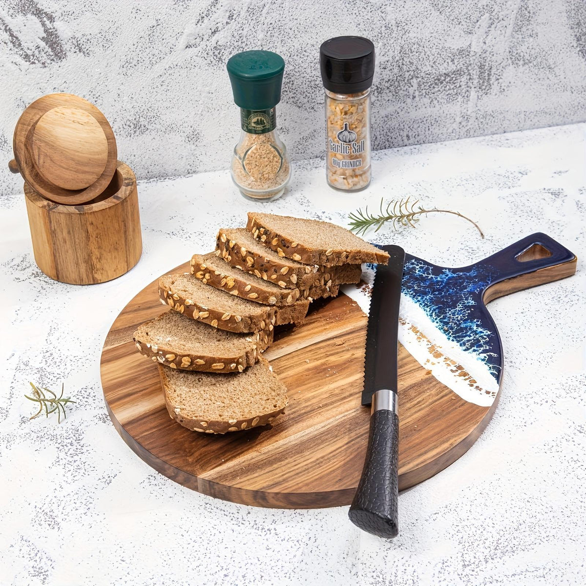 Round Acacia Wood Cutting Board - view 6