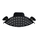Black silicone clip-on strainer, single piece