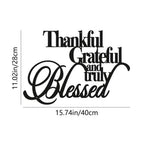 Thankful Grateful Blessed metal wall art - view 2 of 6