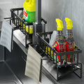 Kitchen sink caddy basket with drain rack