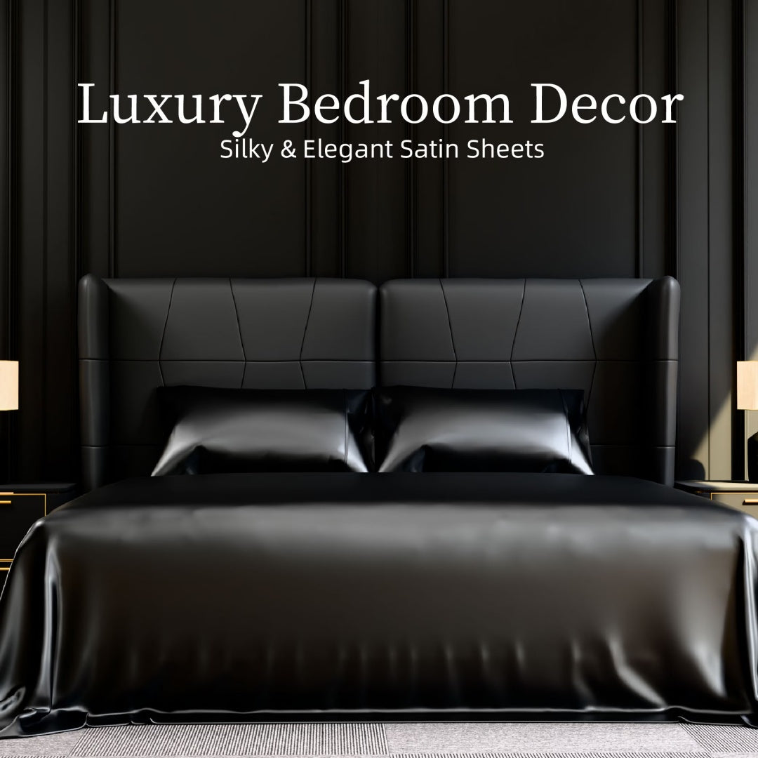 Satin Sheet Set, Queen, 4 Pieces