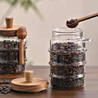25 oz Glass Coffee Storage Jar with Wooden Lid - image 10