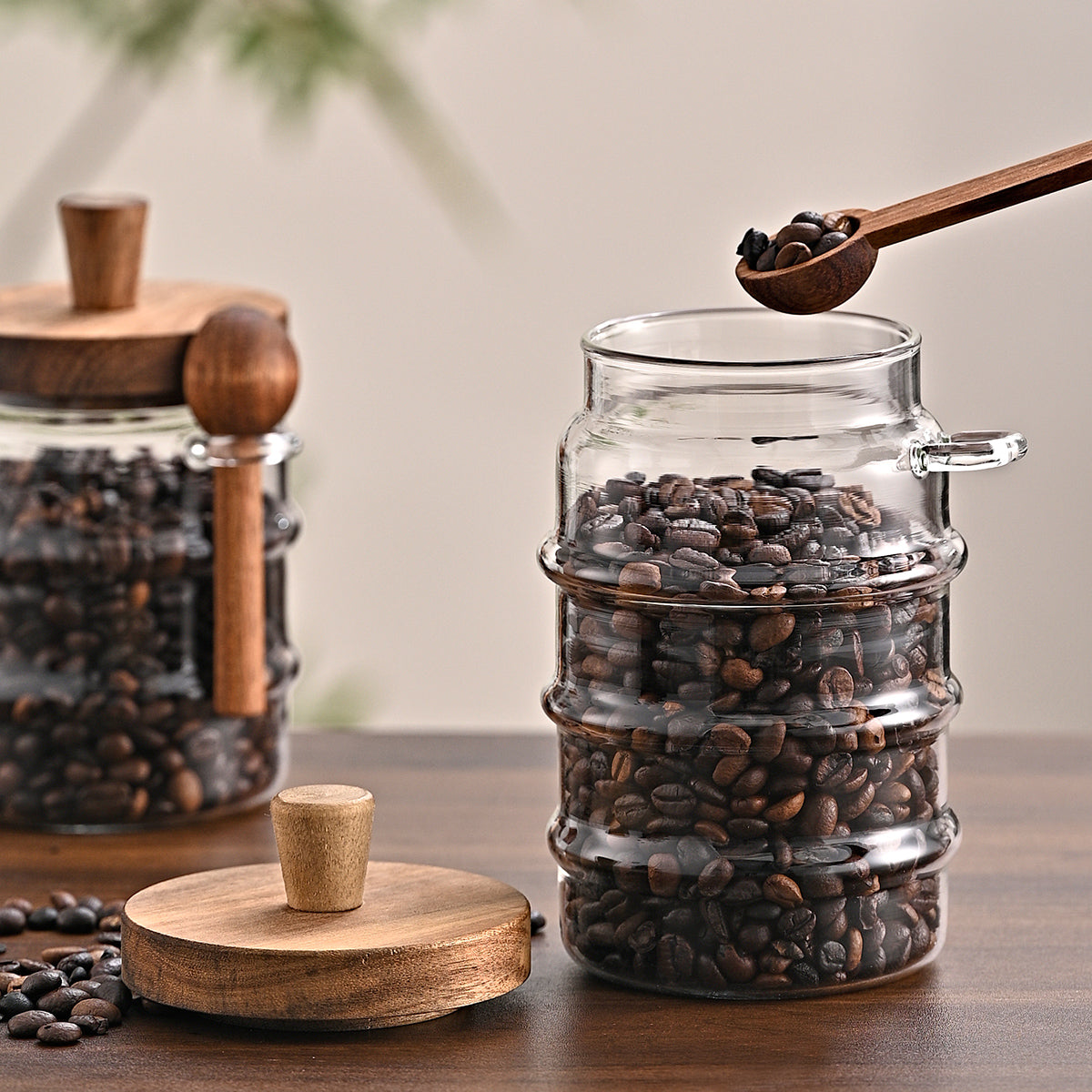 25 oz Glass Coffee Storage Jar with Wooden Lid - image 10