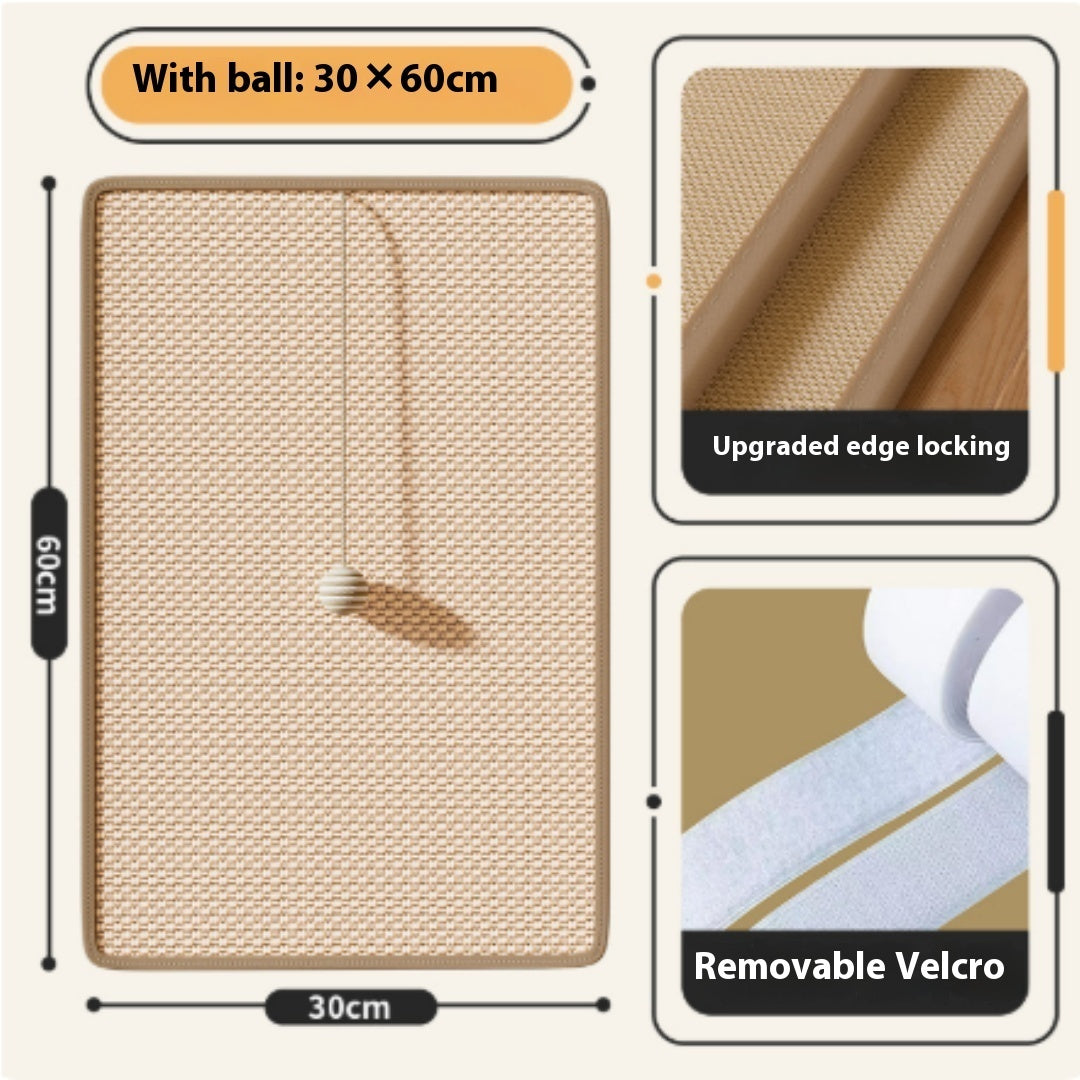 Sisal Cat Scratch Mat for Wall or Sofa - view 3