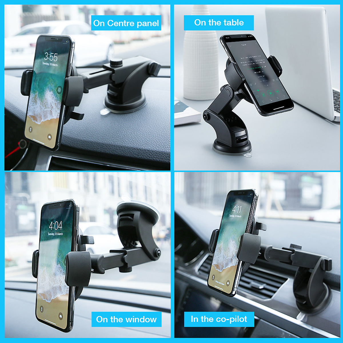 Telescopic Dashboard Car Phone Holder, Suction Base - view 4