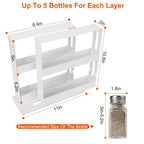 2-Tier Pull-Out Swivel Spice Rack, White - image 4