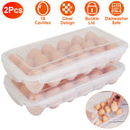 Stackable Clear Egg Holder for Refrigerator - image 1