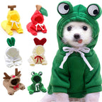 Fleece Dog Hoodie with Fruit Print - view 2
