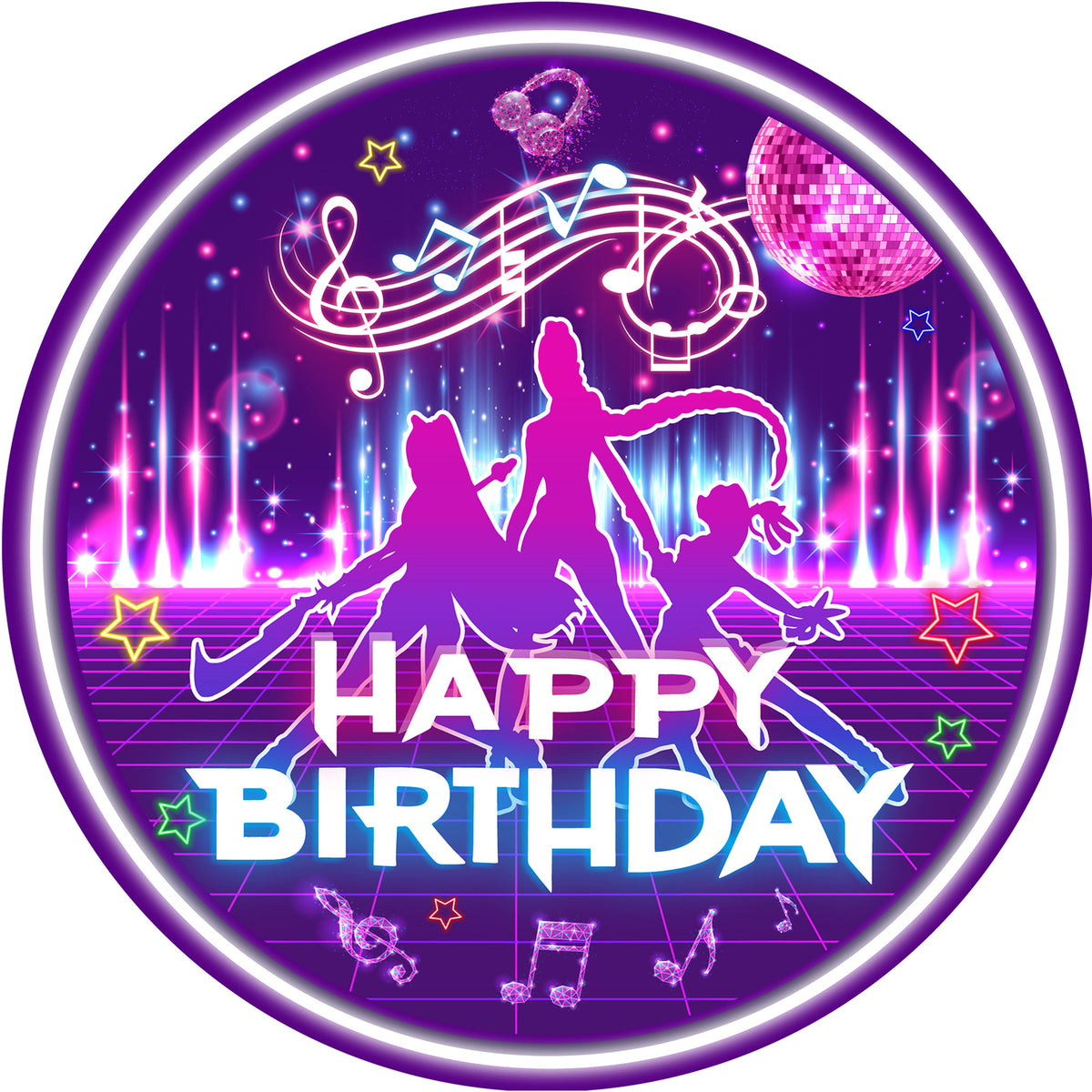 K-Pop Party Supplies 168 Pcs – Purple Neon Tableware, Serves 24 | ZHAS
