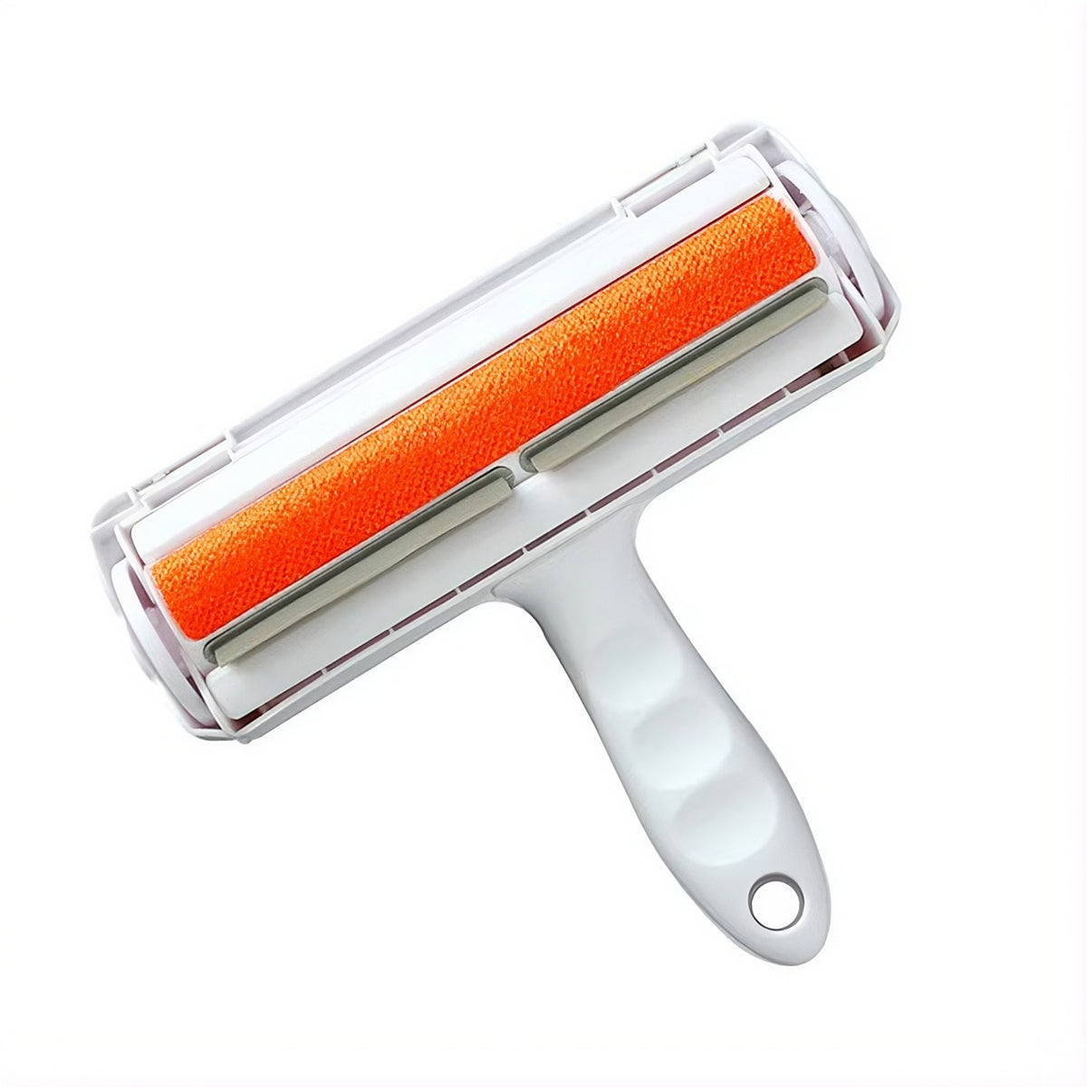 Reusable pet hair remover roller in White and Orange