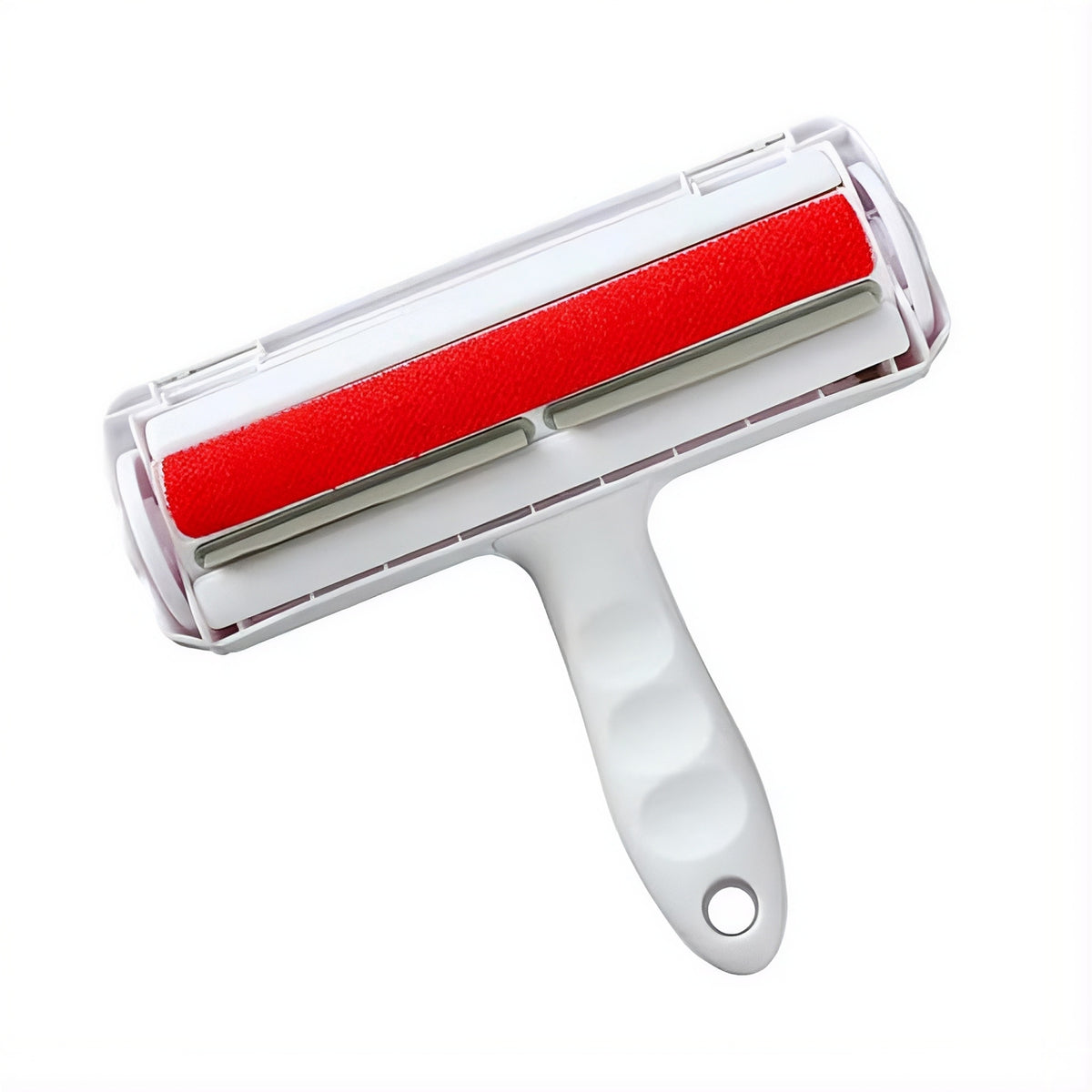 Reusable pet hair remover roller in White and Red