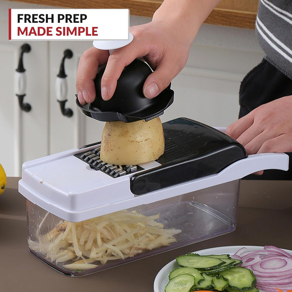 25-in-1 Vegetable Chopper with Container – Mandoline Slicer | ZHAS