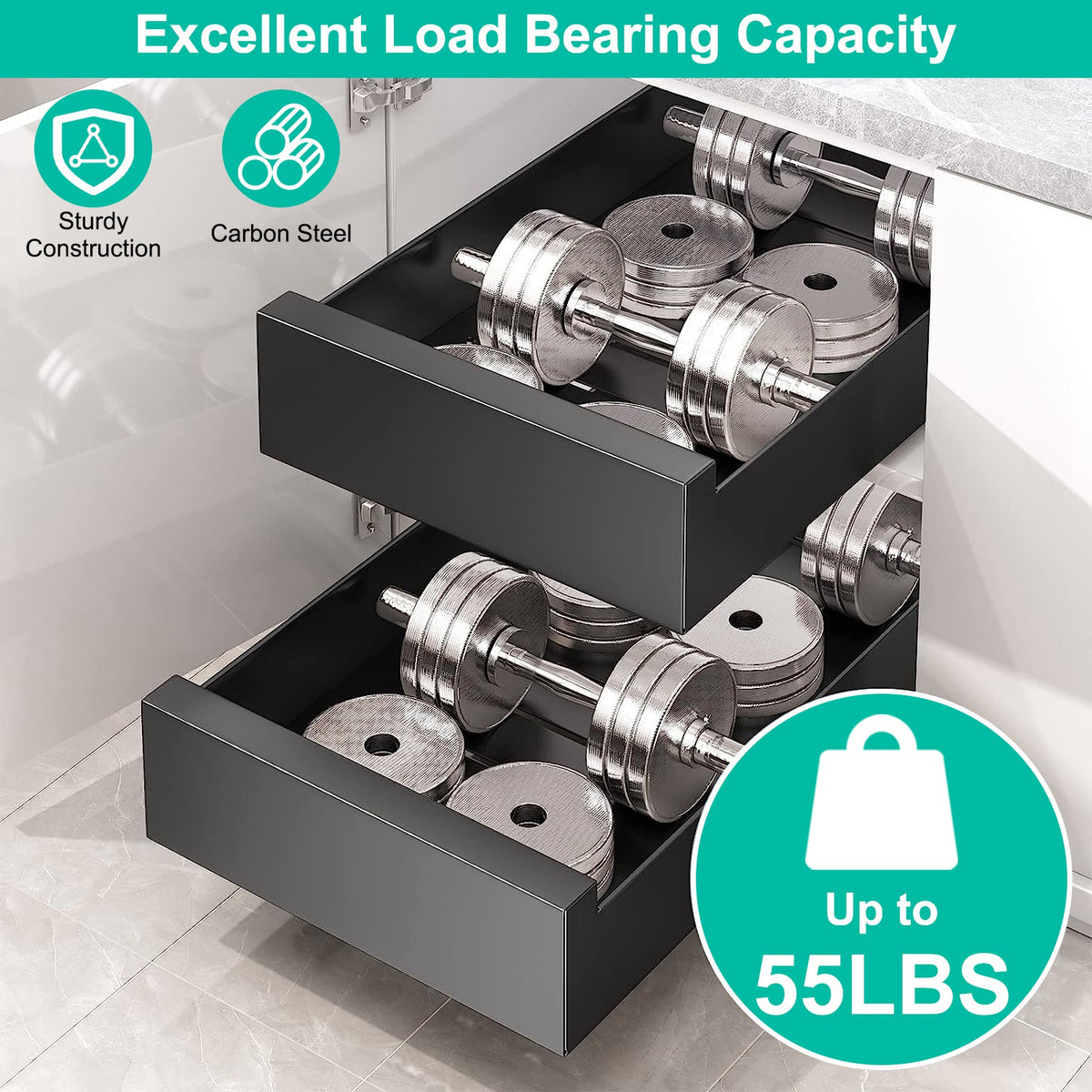Pull-Out Cabinet Drawer, Slide-Out Organizer - view 4