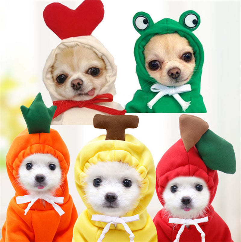 Fleece Dog Hoodie with Fruit Print - view 5