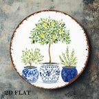 Vintage Lemon Tree Round Wall Sign - view 4