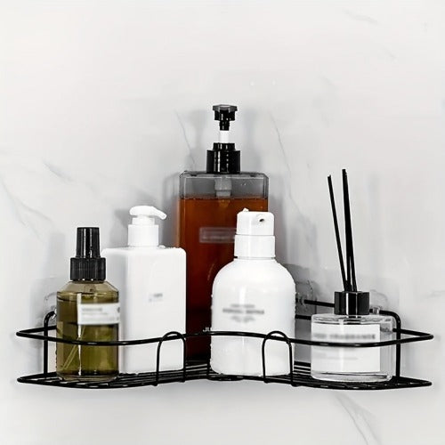 Black Metal Corner Shower Shelf - image 2