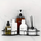 Black Metal Corner Shower Shelf - image 2