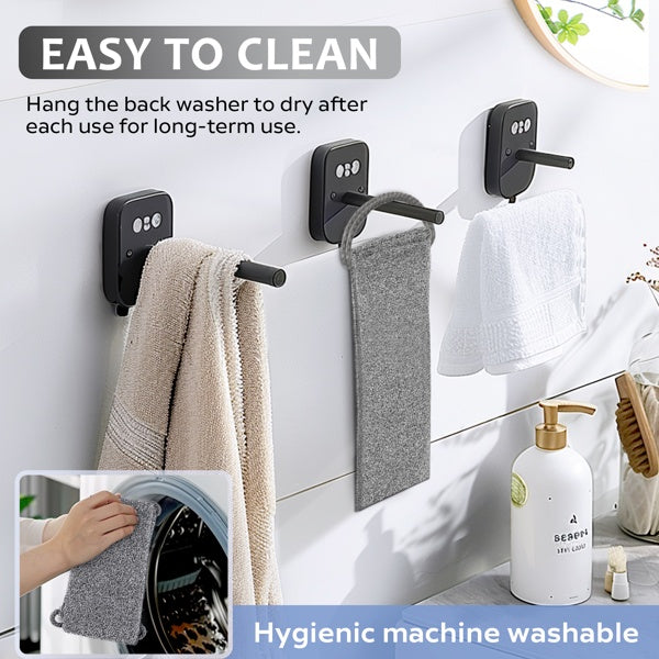 Stretch Back Scrubber Towel, Bamboo Fiber Bath Cloth - image 3