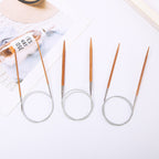 Bamboo Circular Knitting Needles with Steel Cable