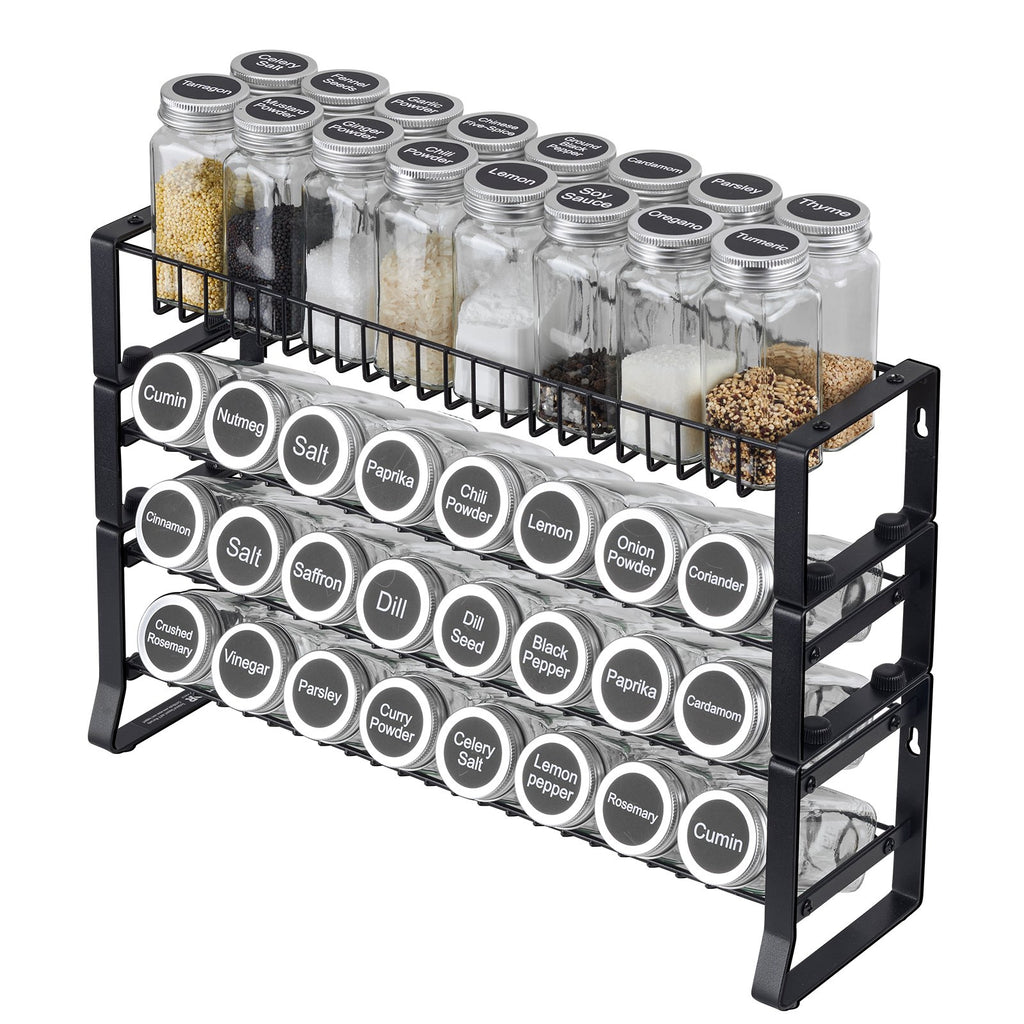 Black Metal Tiered Spice Rack Organizer - image 6