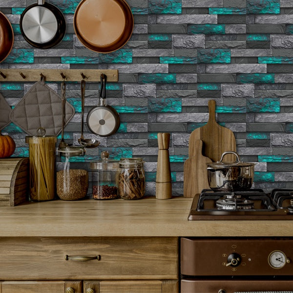 Peel and Stick Mosaic Tile Stickers, Green - view 10