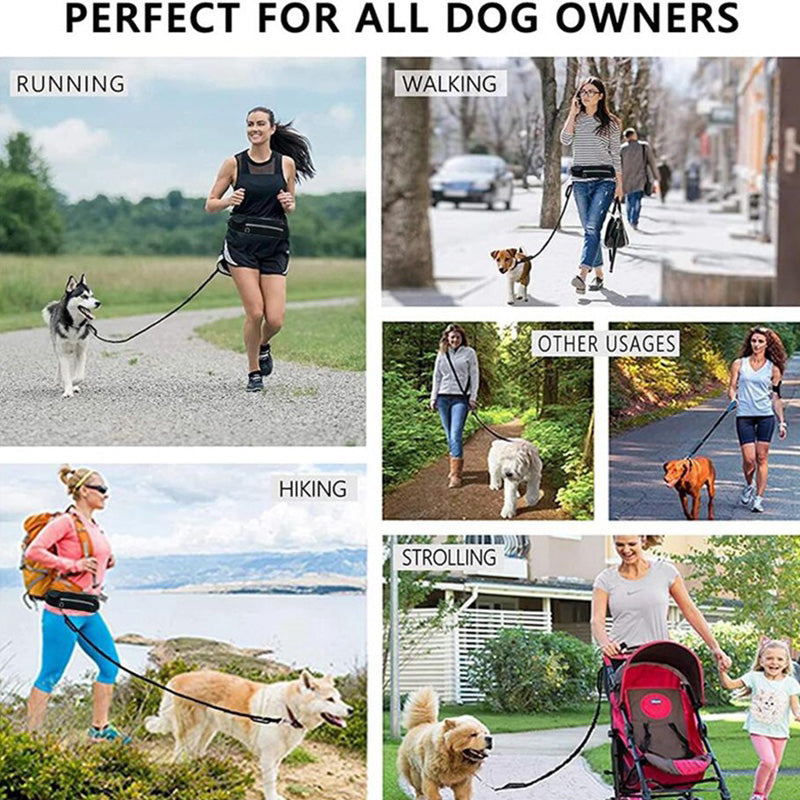 Hands-Free Dog Leash with Waist Belt - view 2