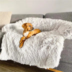 Plush Faux-Fur Dog Bed and Couch Cover - image 1