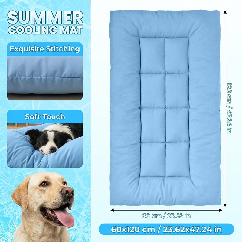 Extra-Large Cooling Dog Bed Mat, Blue - image 4