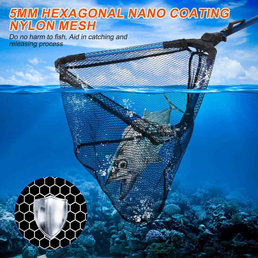 Foldable Fishing Landing Net with Aluminum Alloy Rod and EVA Handle - image 2