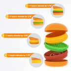Hamburger pet bowl stacked