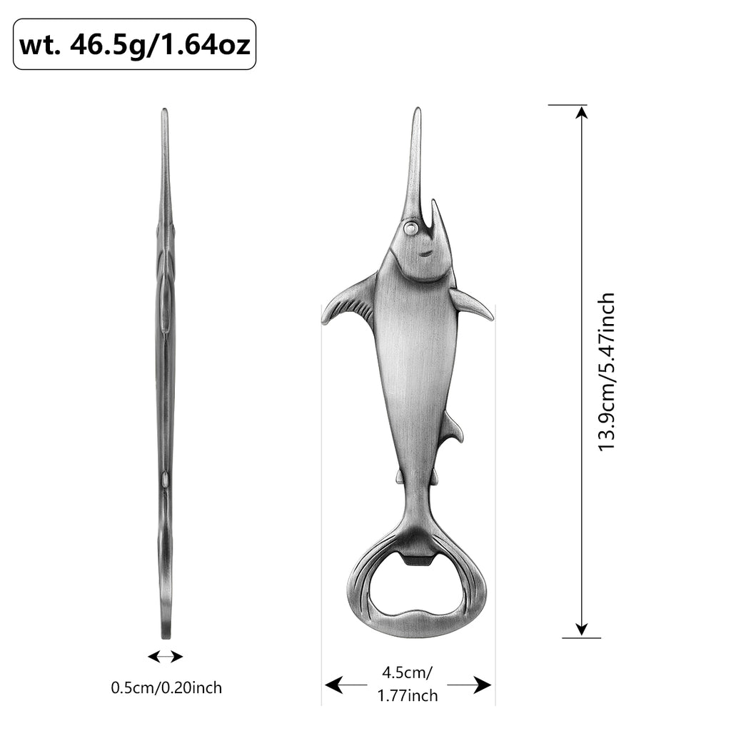 Swordfish handle bottle opener, view 3