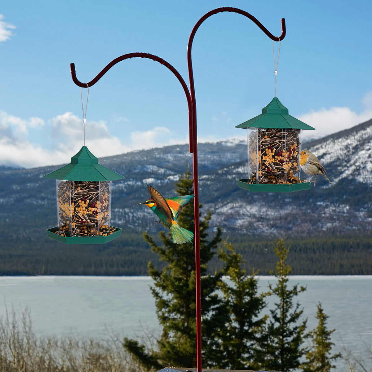 Hanging gazebo wild bird feeder, view 10