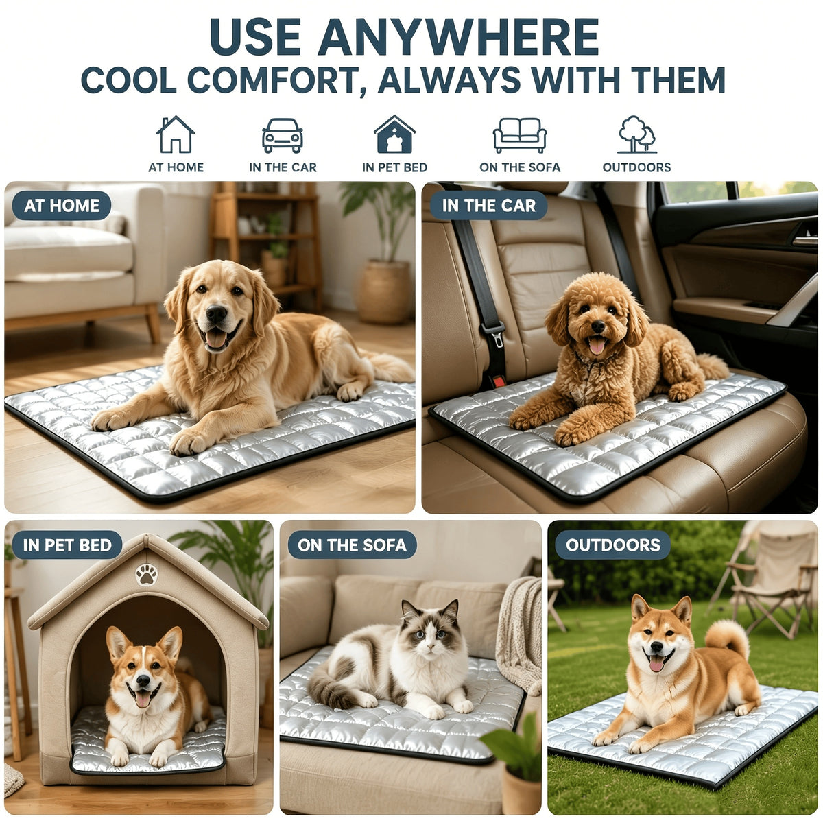 Washable Quilted Pet Mat - view 2