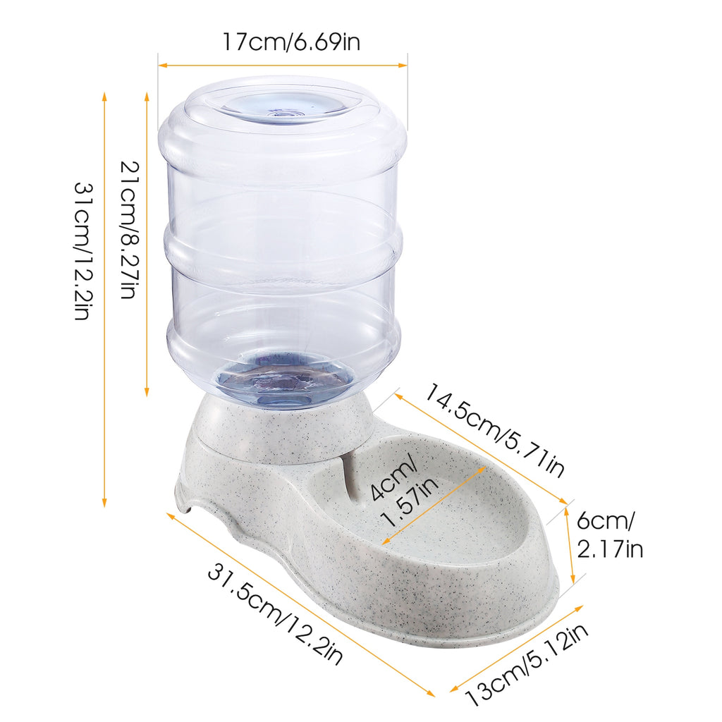 1 Gallon Gravity Pet Water Dispenser, Beige - image 5