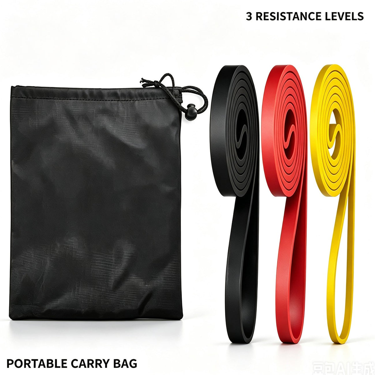 Pull-Up Assist Resistance Bands, Set of 3 - view 3
