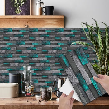 Peel and Stick Mosaic Tile Stickers, Green