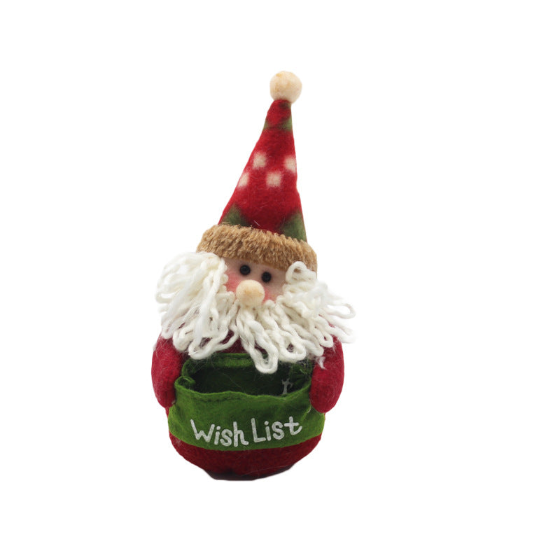 Plush Christmas Gnome and Snowman Decoration - view 8