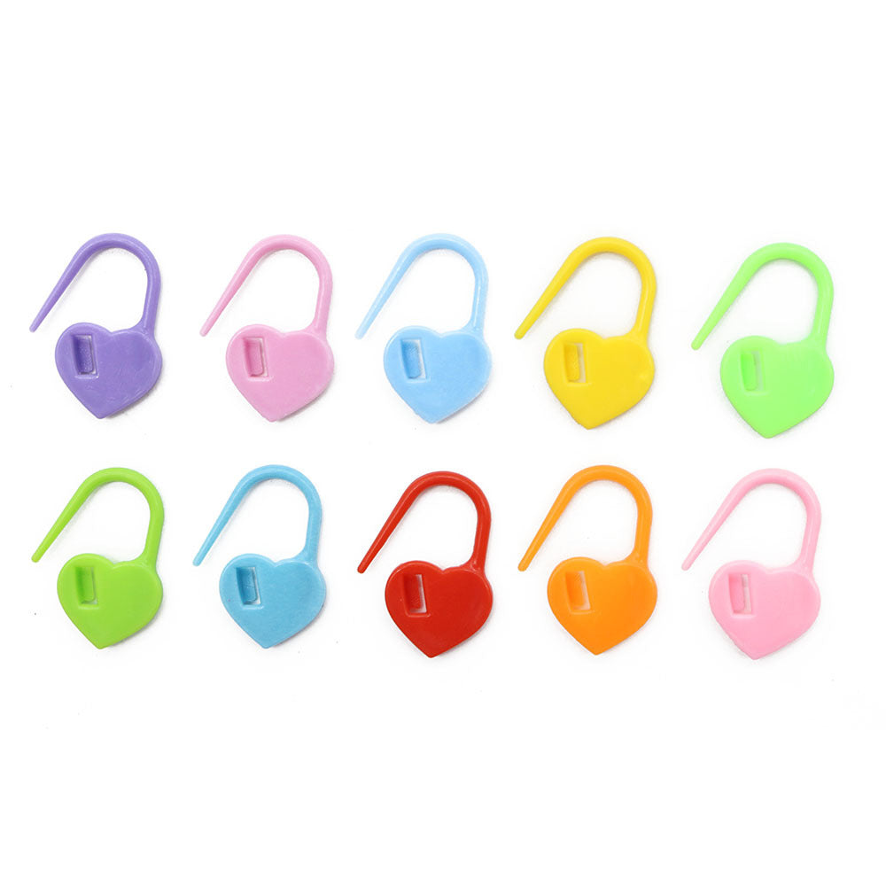 Heart Knitting Stitch Markers, Multi-Color