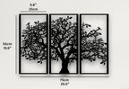 3-Piece Tree of Life Metal Wall Art, Black Iron Wall Decor - image 7