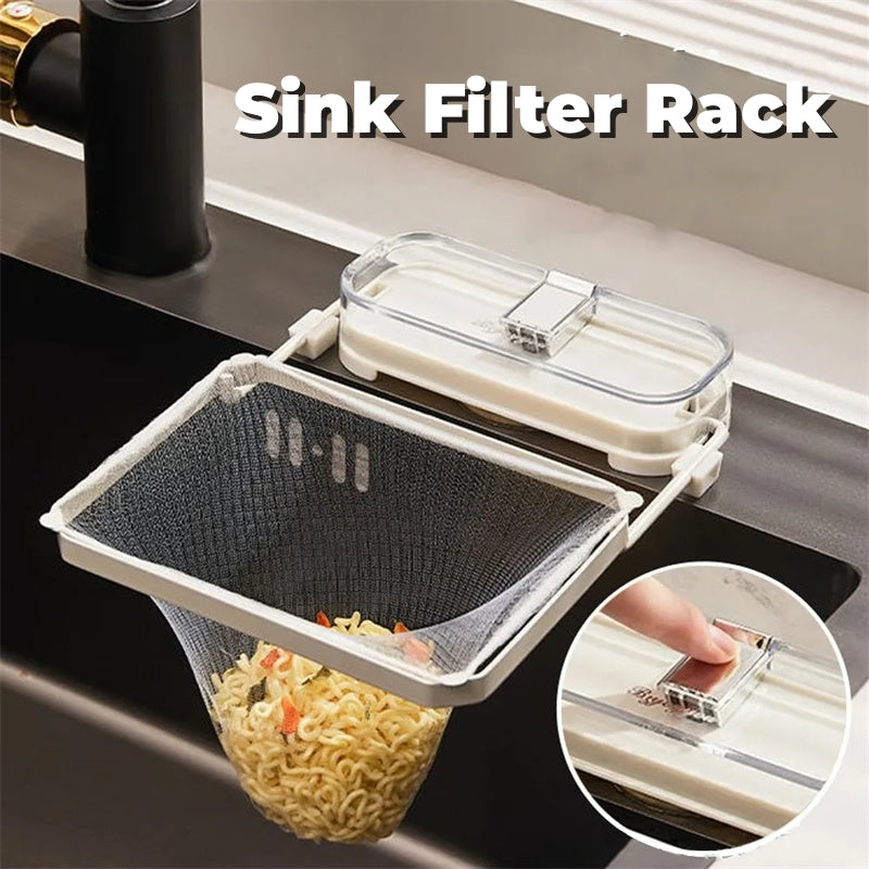 Suction Cup Sink Strainer Rack with Mesh Bags