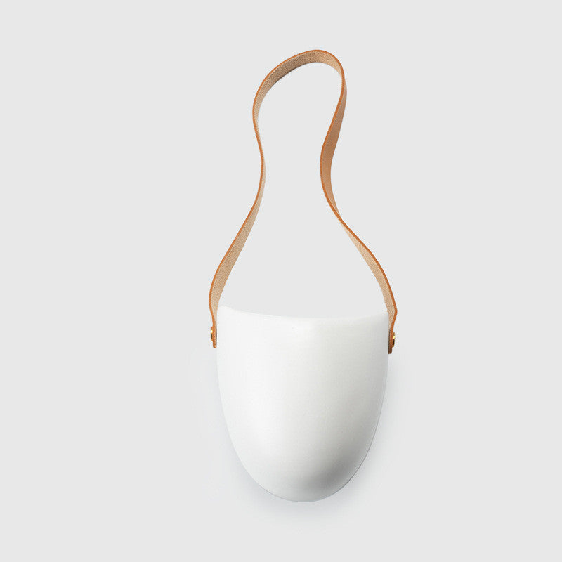 Wall-Mounted Half Ceramic Planter, White - image 10