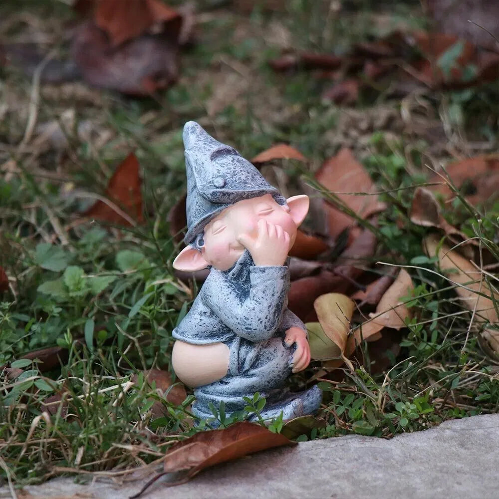 Funny Naughty Garden Gnome Statue - image 3
